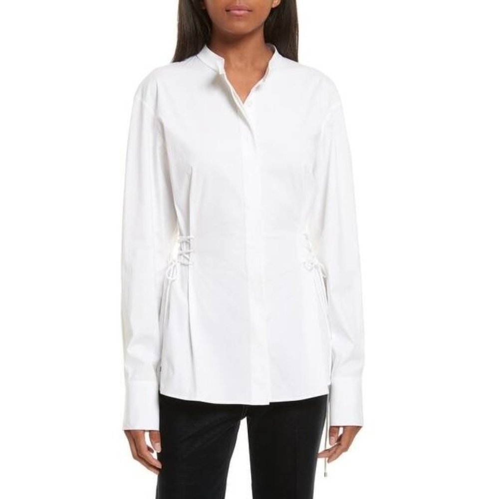 New listing Theory Lace-Up Sides Button Down Shirt